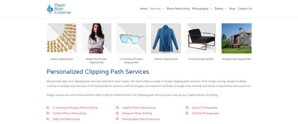 Best Clipping Path Service Provider List - Paper Boat Creative